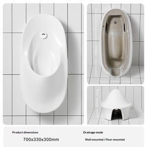 <span class=keywords><strong>Orinatoio</strong></span> Moderno Ellittico a Parete in Ceramica con Sensore, Doppio Scarico e Design Portatile - Product Image 4