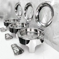 Luxuriöses Edelstahl-Chafing-Dish-Buffet-Set, 6L, mit Sichtdeckel, für Hochzeiten, Hotels, Restaurants, Resorts – Professioneller Speisenwärmer