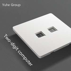 Enchufe de pared para PC, satélite y teléfono con panel táctil (1/2 poste) y toma de datos LAN RJ45 para computadora - Product Image 5