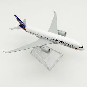 Modelo de Avión de Metal Fundido a Presión de 16 cm de Aeroflot Russian Airlines <span class=keywords><strong>Airbus</strong></span> <span class=keywords><strong>A350</strong></span> con Soporte - Product Image 4