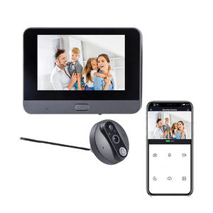 1080P détection de mouvement 4.3 ''écran 120 degrés 2 voies Audio Tuya <span class=keywords><strong>judas</strong></span> numérique <span class=keywords><strong>Wifi</strong></span> <span class=keywords><strong>porte</strong></span> - Product Image 2