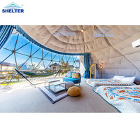 Dropshipping Dômes géodésiques 5 étoiles Dôme de glamping Maison Hôtel 8 M avec toile isolée Dôme de luxe en pvc Tente Domo