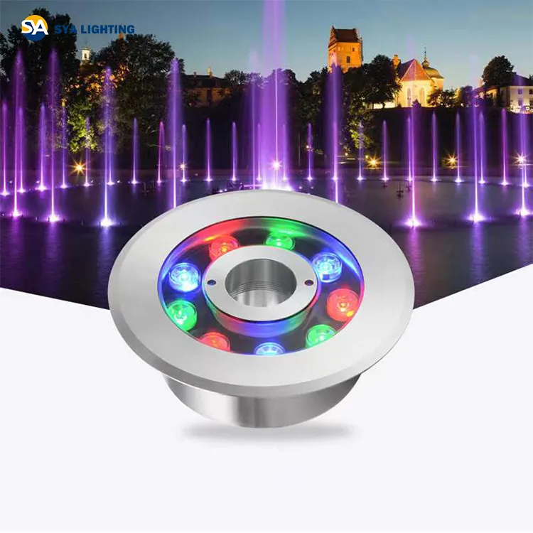 La personalizzazione di SYA-502 6W 12V RGB ip68 impermeabilizza la luce subacquea leggera della fontana di rgb led