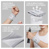 Manchon de compression ultra-fin pour poignet TFCC, idéal pour le badminton, le tennis et la gym, stabilisateur réglable pour entorses