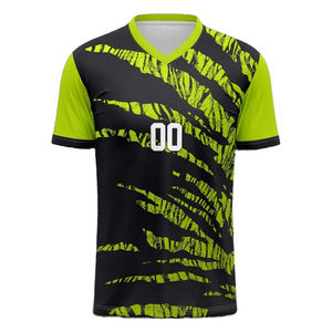 Camiseta de Fútbol de Alta Calidad Personalizada por Sublimación, Talla para Hombre, Color Negro con Logotipo de Diseño Personalizado, Impresión por Sublimación - Product Image 1
