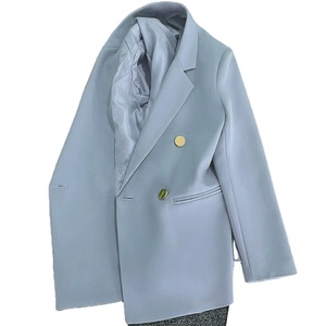 Giacca Casual da Donna Tanghe Multicolore, <span class=keywords><strong>Blazer</strong></span> <span class=keywords><strong>con</strong></span> Risvolto a Doppio Petto, <span class=keywords><strong>Bottoni</strong></span> Dorati, Tasche Laterali, Vestibilità Ampia, 100% Poliestere - Product Image 4