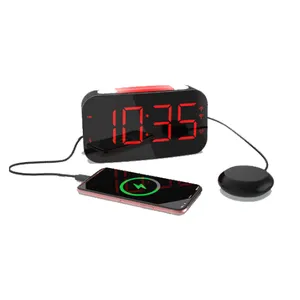 Sell Vibrating Alarm Clock For Heavy Sleepers With red Night Light Vibrating Pillow Alarm Clock Dimmer Table Alarm Clock