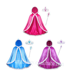 Cape d'Halloween en Velours Chaud pour Enfant, Elsa Sofia, <span class=keywords><strong>Raiponce</strong></span>, Aurore, Princesse, avec Accessoires - Product Image 1