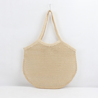 Grand sac à main de plage décontracté pour femme en paille tressée, style simple et tendance, sac fourre-tout ajouré pour les vacances, les loisirs et le shopping