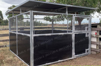 Stalls estables portátiles para caballos, personalizados, con puerta delantera, panel portátil galvanizado con techo de PVC