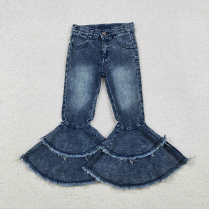Pantalones Largos Acampanados para Bebés Niñas, Jeans Azules de Alta Calidad para Primavera, Otoño e Invierno - Product Image 4