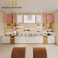 Vitrine de présentation de cosmétiques LED personnalisée pour boutique de soins de la peau et maquillage