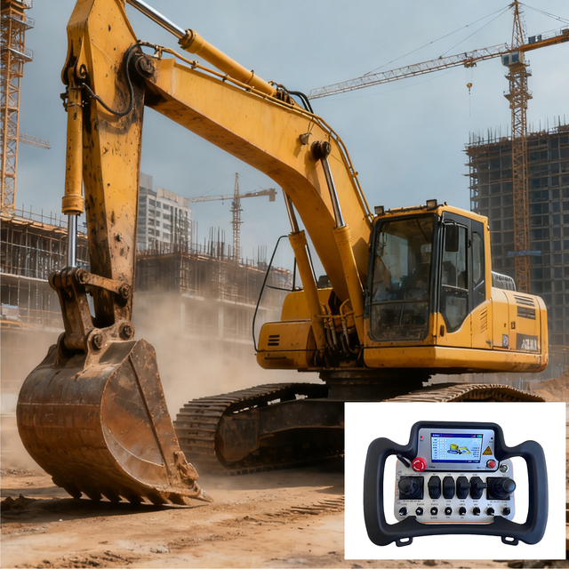 Waterproof Wireless Remote Controls for Crane with 100m Range Rechargeable Battery Durable Construction for Remote Management