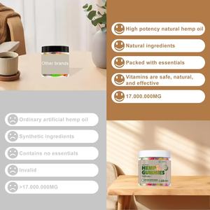 Gummies au chanvre en marque privée OEM, haute puissance, extrait d'huile de chanvre naturel, gomme, idéal pour la paix et la relaxation, saveur de fruits naturels - Product Image 2