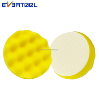 EVERTOOL Kit de tampons de polissage jaunes 80/95mm pour voiture, tampons de polissage et de cirage, éponge de polissage pour voiture
