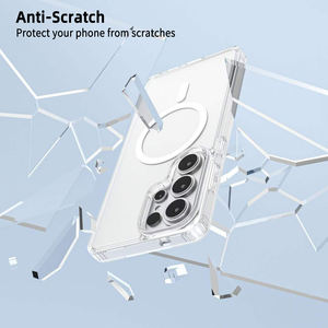 כיסוי מגנטי שקוף נגד הצהבה ועמיד בפני זעזועים לטלפון נייד מסוג TPU PC עבור סמסונג S24 S25 S26 פלוס אולטרה - Product Image 2