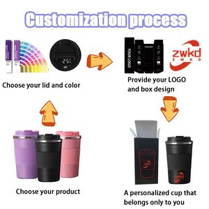 Reusable 510ml Stainless Steel Travel <b>Coffee</b> Mug with Spill-Proof Seal Lid Vacuum Coated and Painted for Drinks and Water - Product Image 5