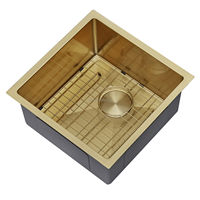Nouveaux produits Toktik : Évier de cuisine sous plan 18x18 pouces, petit évier de bar en acier inoxydable 16 gauge, évier RV doré, évier de cuisine doré 304