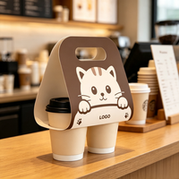 Support de transport personnalisé pour gobelets en papier – Plateau pour emballage de café et de boissons à emporter pour restaurants – Vente en gros