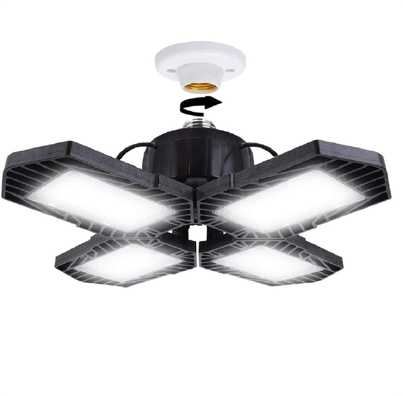 Garage Lights Ceiling Led 5 Panels Led Shop Light 6000 Lm 60w E26 Ac 120 V Basement Lighting Fixtures