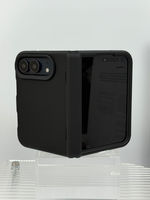 Étui de téléphone pliable antichoc double couche pour iPhone DUO, coque de protection en TPU PC, texture triangulaire