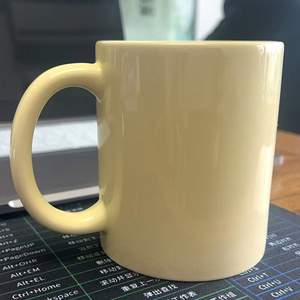 Tasse en céramique écologique de 11 oz avec poignée, style crème, sublimation, changement de couleur, impression par transfert thermique, surface mate, <span class=keywords><strong>composition</strong></span> - Product Image 2