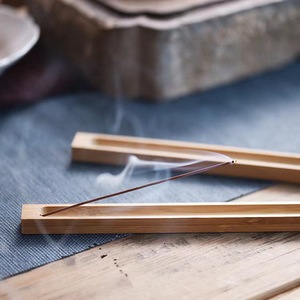 Porte-encens en bambou, support en bois naturel, brûleur d'encens pour usage religieux, diffuseur d'aromathérapie domestique - Product Image 2