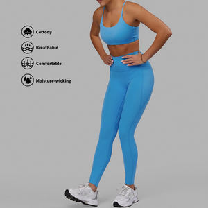 Conjuntos de Yoga para Mujer, Incluye Leggings y Mono de Yoga, Sin Costuras, Sin Mangas, Suave, de Spandex/Nailon, Resistente al Agua y Antiarrugas - Product Image 2