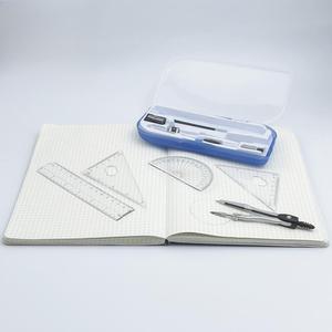 מכירה חמה של 10 חלקים ציוד לסטודנטים סט ערכת גיאומטריה מתמטית עם קופסת אחסון חסינת נפץ - Product Image 6