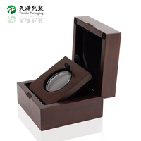 Boîte en bois de capsules porte-monnaie personnalisée en gros Boîte de présentation de pièces de monnaie en bois or et platine de stockage de collection