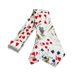 Corbata de Mago Multifuncional con Patrón de Cartas, de Algodón, Unisex, <span class=keywords><strong>para</strong></span> Trucos de <span class=keywords><strong>Magia</strong></span>, Accesorios <span class=keywords><strong>para</strong></span> Actuaciones de <span class=keywords><strong>Magia</strong></span> de Cerca y en Escenario - Product Image 2