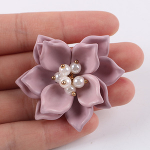 Phụ kiện trang phục tự làm thủ công thiết kế mới Hoa hồng acrylic cài áo trang sức phụ kiện tóc nguyên liệu - Product Image 6