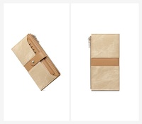 Dompet Wanita Panjang dari Kulit PU Model Spliced, Kapasitas Besar dengan Banyak Slot Kartu, Lapisan Poliester