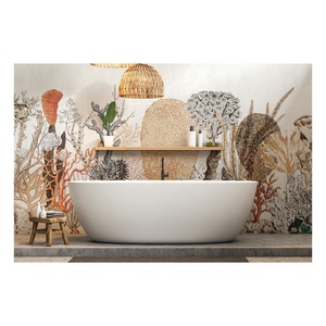 Tùy Chỉnh Đại Dương San Hô Handmade Mô Hình Thủy Tinh Gạch Mosaic Bức Tranh Tường Cho Trang Trí Nội Thất Với Hoa Thiết Kế - Product Image 5