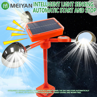 Répulsif d'Oiseaux Solaire et Éolien MEIYAN, Réflexion à 360 Degrés, Résistant aux UV, Dissuasion Ultrasonique pour Ferme, Verger, Champ de Tomates