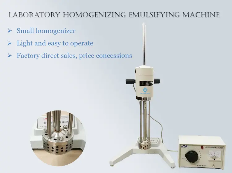 Factory Direct Sells Small Laboratory High Shear Machine Liquid Paste Laboratory Small Mixing Homogenizer
