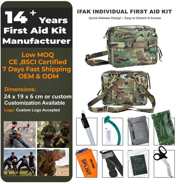 ORI-POWER Responder IFAK MOLLE System Manual Nylon Compact Durable First Aid Kit for Field Emergency Response