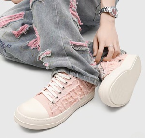 Luxury-lite distressed hole fringed fringed edge design fabric <b>shoes</b>, suitable for all occasions, trendy women's <b>shoes</b> - Product Image 3
