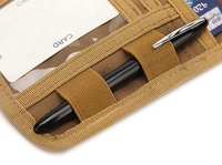 Dompet leher perjalanan kamuflase CP ACU dapat disesuaikan melindungi RFID tas paspor dompet leher