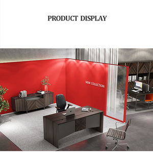 Escritorio de oficina de madera de lujo moderno, diseños de mesa Ceo Boss High Tech Executive Ceo Desk, muebles de oficina - Product Image 2