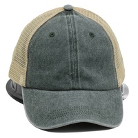Gorra Trucker de Malla Lavada con Logotipo Personalizado, Gorra de Béisbol de 6 Paneles con Hebilla Metálica Trasera, Estilo Vintage Desgastado, Venta al por Mayor, OEM, ODM