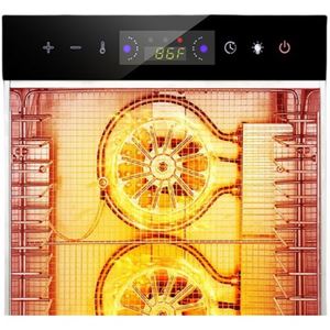 Máquina Deshidratadora de Frutas y Verduras de Acero Inoxidable con Temporizador Digital y 12 Bandejas, Máquina para Secar Verduras - Product Image 3