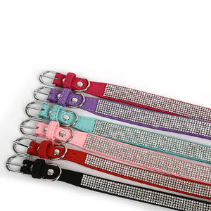 Viola rosa <span class=keywords><strong>Pitbull</strong></span> Doberman gattino finto piccolo cane collana di diamanti <span class=keywords><strong>cucciolo</strong></span> Erusted cane collari di gatto per cani di piccola taglia - Product Image 5