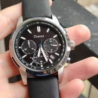 Montre à quartz classique de luxe pour homme Bosst, faible MOQ, aiguilles lumineuses, étanche, chronographe en cuir HB pour homme