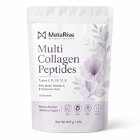 Poudre de peptides de collagène multi-sources à marque privée OEM, supplément protéiné beauté et nutrition, 2 lb (907 g)