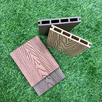 Revêtement de sol extérieur en composite bois 3D gaufré de haute qualité, imperméable, WPC, carré, creux, pour revêtement de sol extérieur