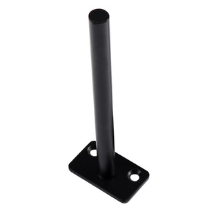 <span class=keywords><strong>Support</strong></span> mural flottant fixe noir à deux trous pour panneau dissimulé, 12 cm, rond, peint par pulvérisation - Product Image 4