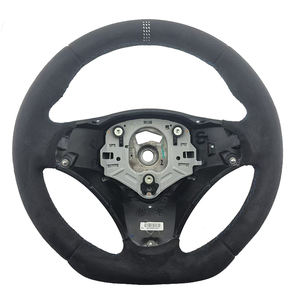 Volante Deportivo con Franja Superior Blanca de Alcántara, el Más Popular, para BMW Serie 3 E90 E91 E92 E93 - Product Image 1