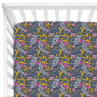 Sprei Tempat Tidur Bayi Bambu Cetak Bunga Kustom, Lucu, Nyaman, Gaya Kasual, Aksesoris Tempat Tidur Lembut