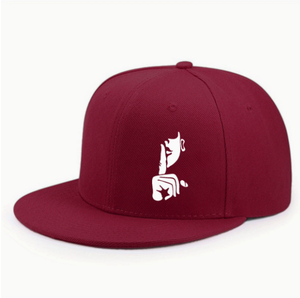 Unisex <b>Flat</b> Brim Snapback Cap Black Silence Print Hip Hop Baseball <b>Hat</b> Adjustable Casual Streetwear Snapback <b>Hat</b> for Men Women - Product Image 1